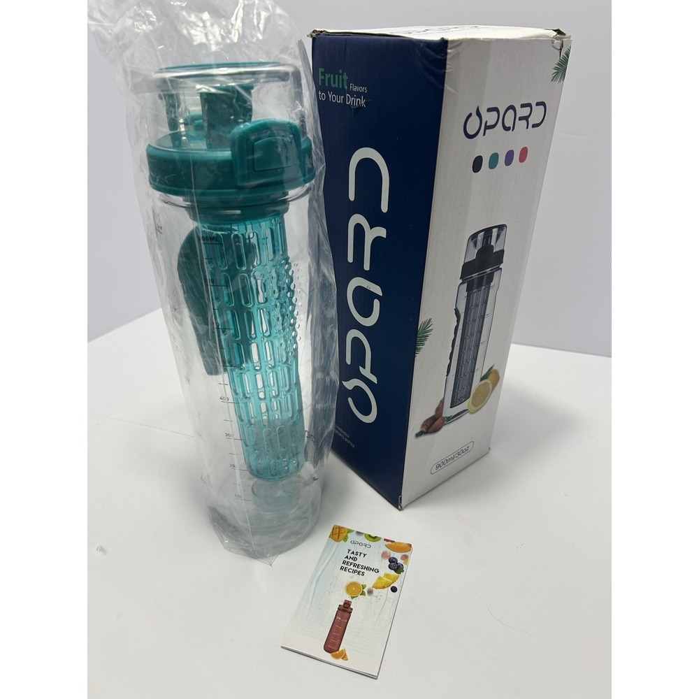 Opard Sports Water Bottle, 30 Oz‎ BPA Free Non-Toxic Cyan Add Fruit Flavors
